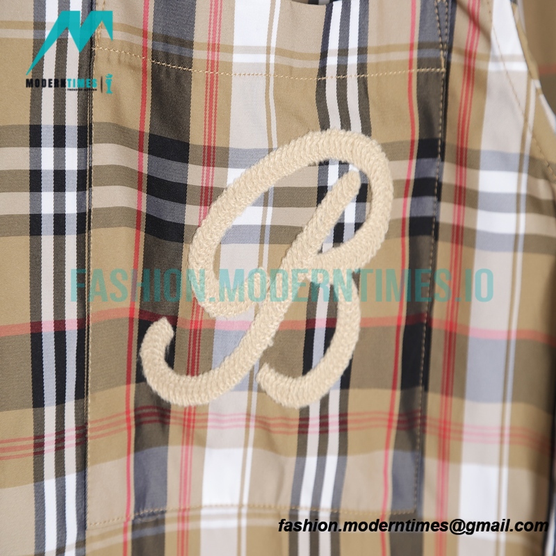 Burberry - New Pocket Embroidered Striped Long-sleeved Shirt T-shirt Burberry - New Pocket Embroidered Striped Long-sleeved Shirt T-shirt